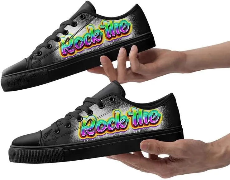 Graffiti Art Low Top Canvas Sneakers Fashion Unisex Streetwear Shoes for Boys Girls Lightweight Casual Footwear