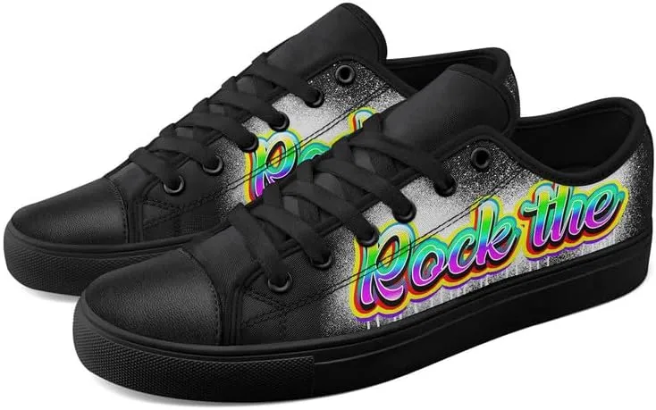 Graffiti Art Low Top Canvas Sneakers Fashion Unisex Streetwear Shoes for Boys Girls Lightweight Casual Footwear
