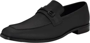 Guess Men's HOLLAS Loafer, Black Saffiano Texture 001, 10