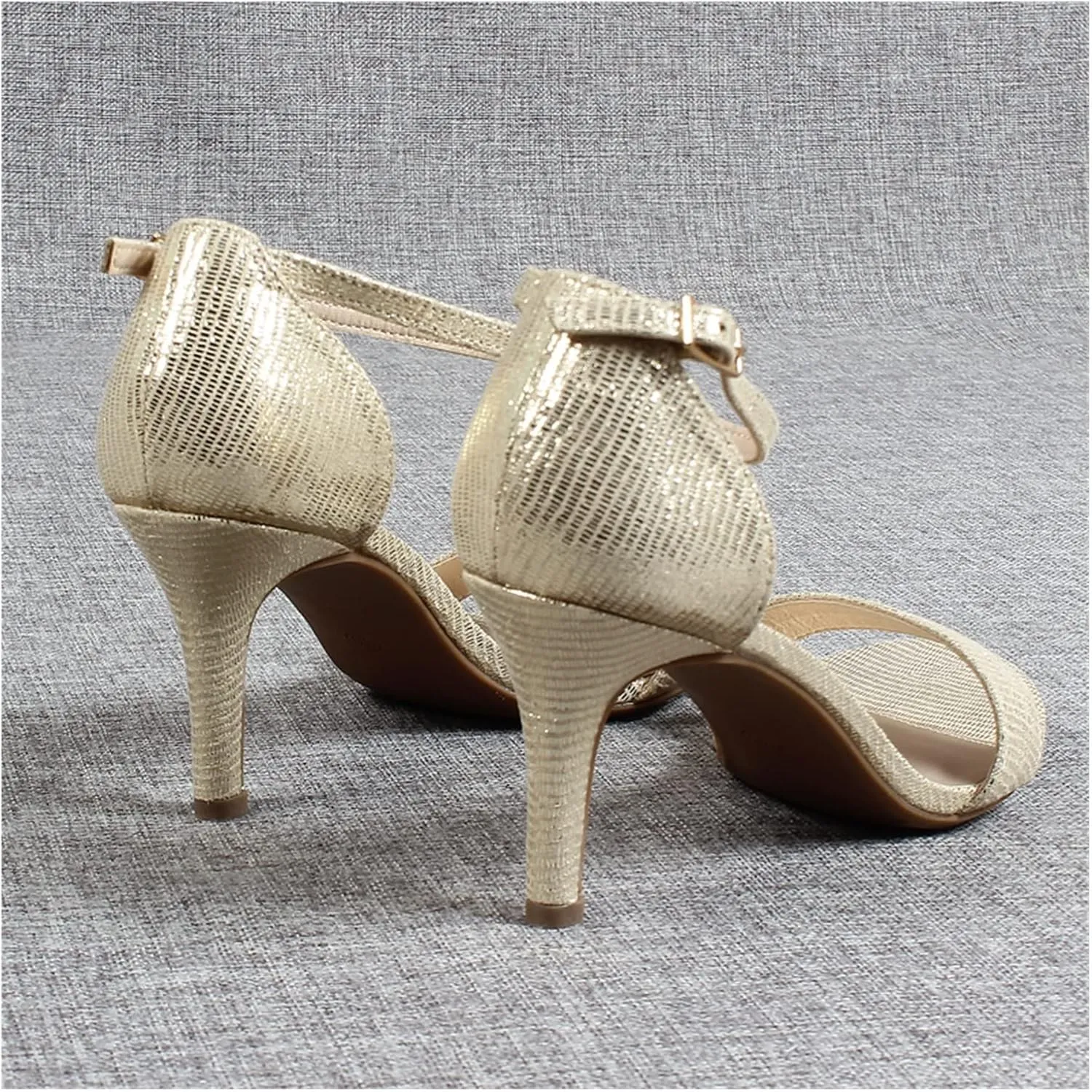 heels for women shoes open toe party sandals woman high heels suit female beige comfort peep high-heeled girls(7.5)