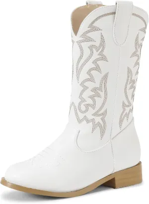 Hehainom Girls Cowgirl Boots for Little Big Kids Cowgirl Booties Toddler Western Riding Shoes Cowboy Boots for Kids