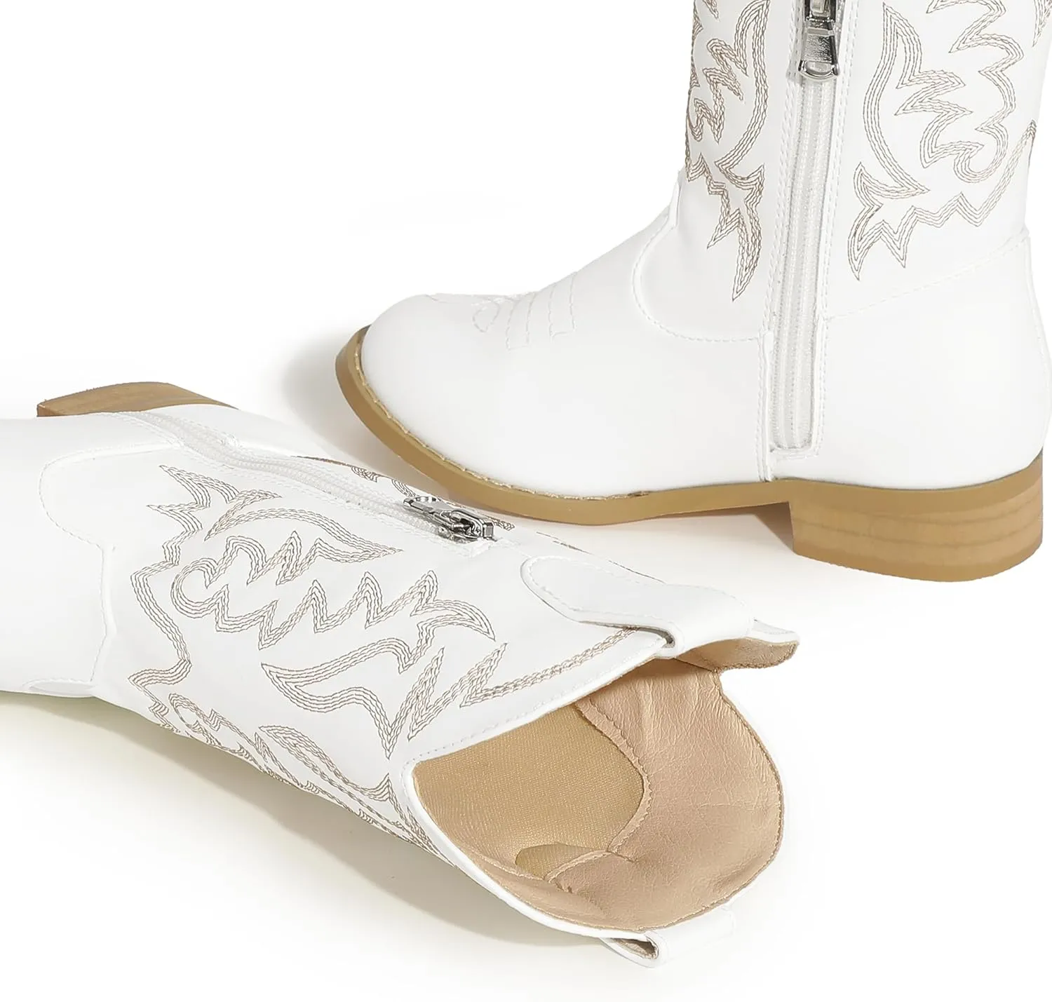 Hehainom Girls Cowgirl Boots for Little Big Kids Cowgirl Booties Toddler Western Riding Shoes Cowboy Boots for Kids