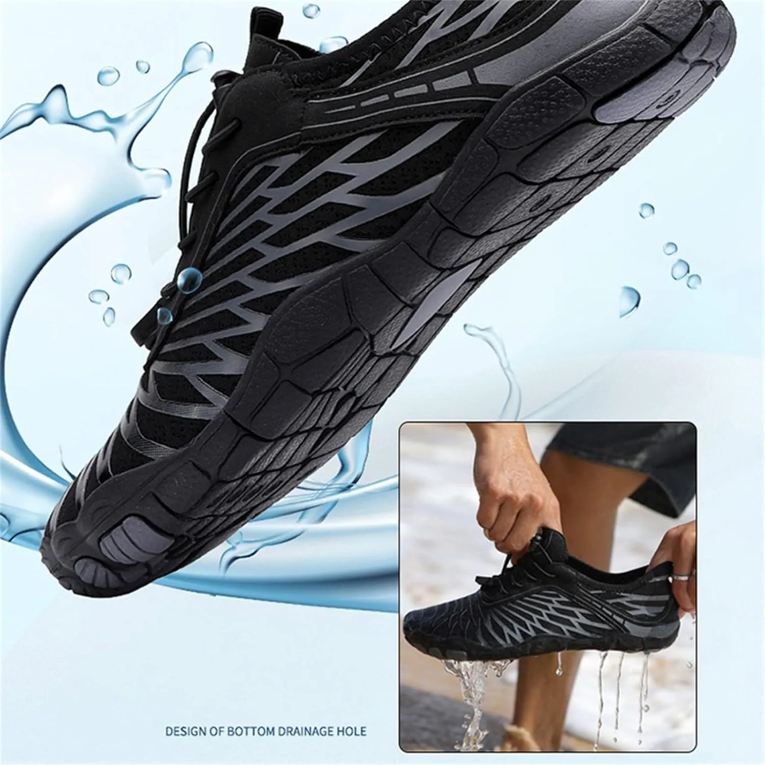 Hike Barefoot Shoes Women Summer Breathable & Non-Slip Athletic Footwear Comfortable Waterproof Trail Running Healthy & Non-Slip Barefoot Footwear Fashion Wide Toe Water Shoes