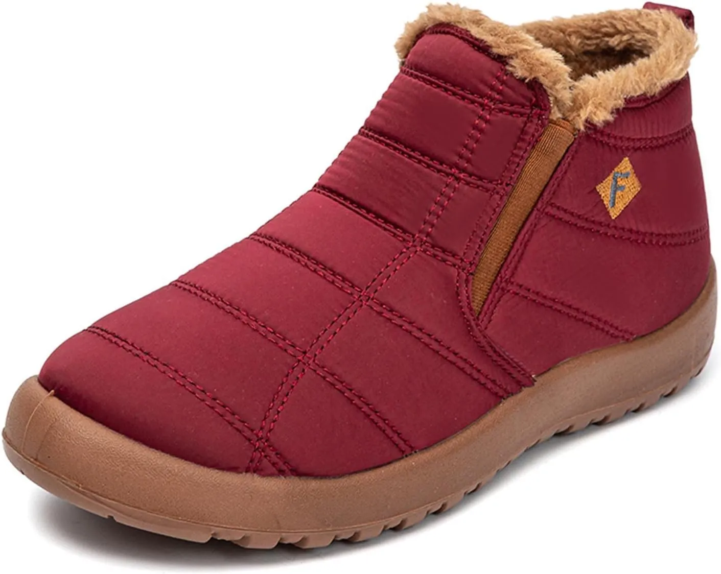 hlysgo Mens Womens Winter Comfortable Warm Ankle Boots Waterproof Outdoor Hiking Casual Flat Snow Booties