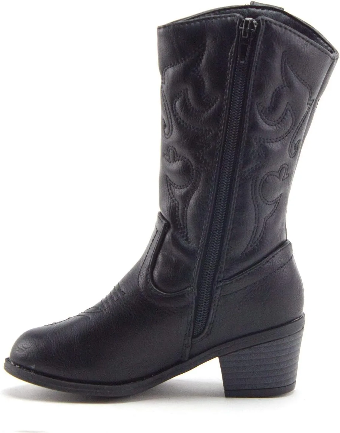 Jazam?? Little Kids' Girls Cowboy Boots - Tall Stitched Western Toddler Cowgirl Boots - Stylish and Durable Cowgirl Boots for Girls - girls cowgirl boots - botas vaqueras para ni?as