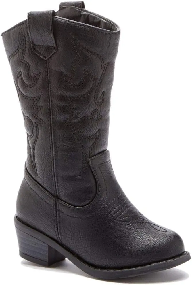 Jazam?? Little Kids' Girls Cowboy Boots - Tall Stitched Western Toddler Cowgirl Boots - Stylish and Durable Cowgirl Boots for Girls - girls cowgirl boots - botas vaqueras para ni?as