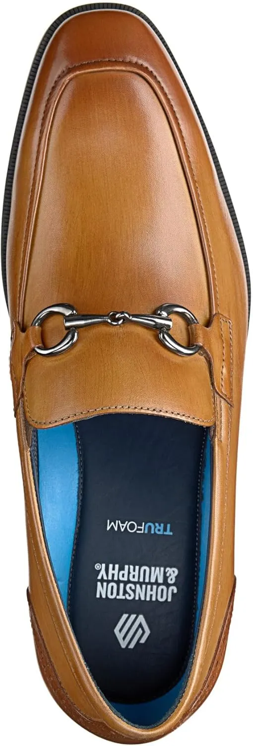 Johnston & Murphy Gibbons Bit Loafers, Modern Classic Men??s Dress Shoes, Leather Loafers for Men