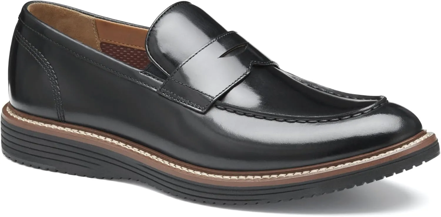 Johnston & Murphy Upton Penny Loafer Men??s Shoe, Leathers Shoes for Men, Men??s Driver Shoes, Slip-On Moccasins for Men