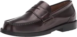 Josmo Men's Josh Penny Loafer Classic Moc Toe Shoes, Burgundy, 12.5