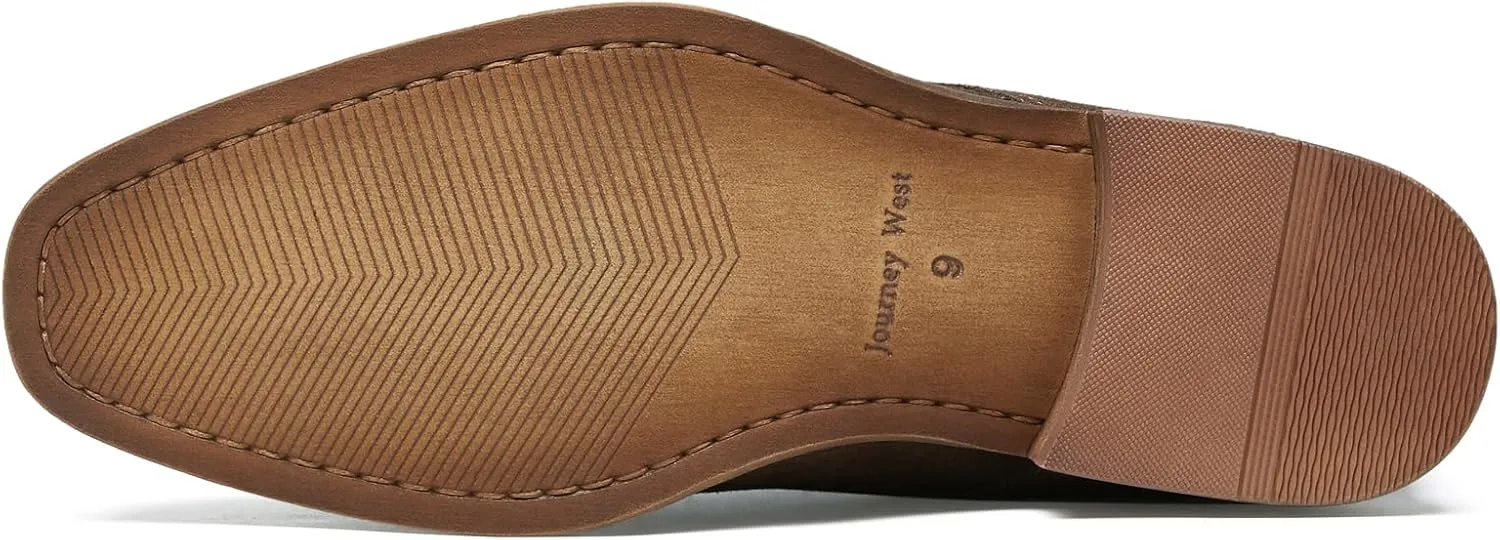 Journey West Mens LightWeight Suede Desert chelsea chukka Boots