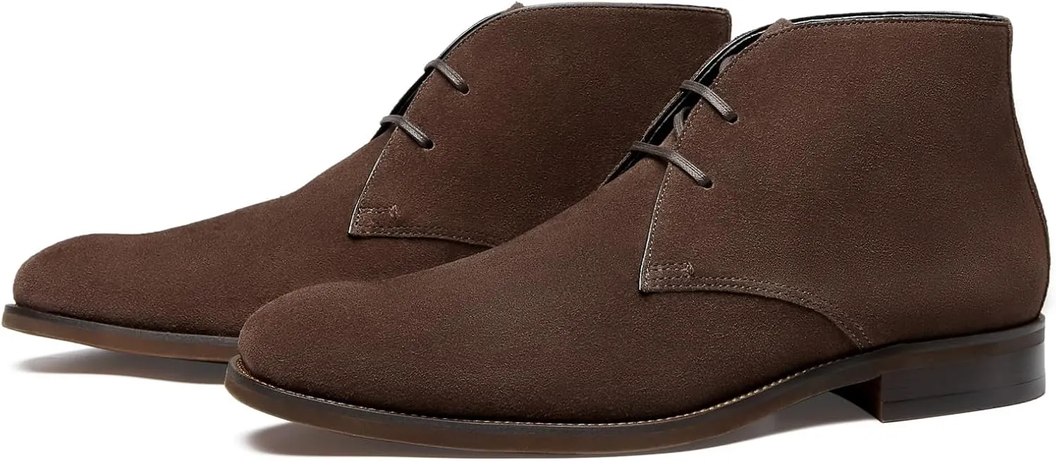 Journey West Mens LightWeight Suede Desert chelsea chukka Boots