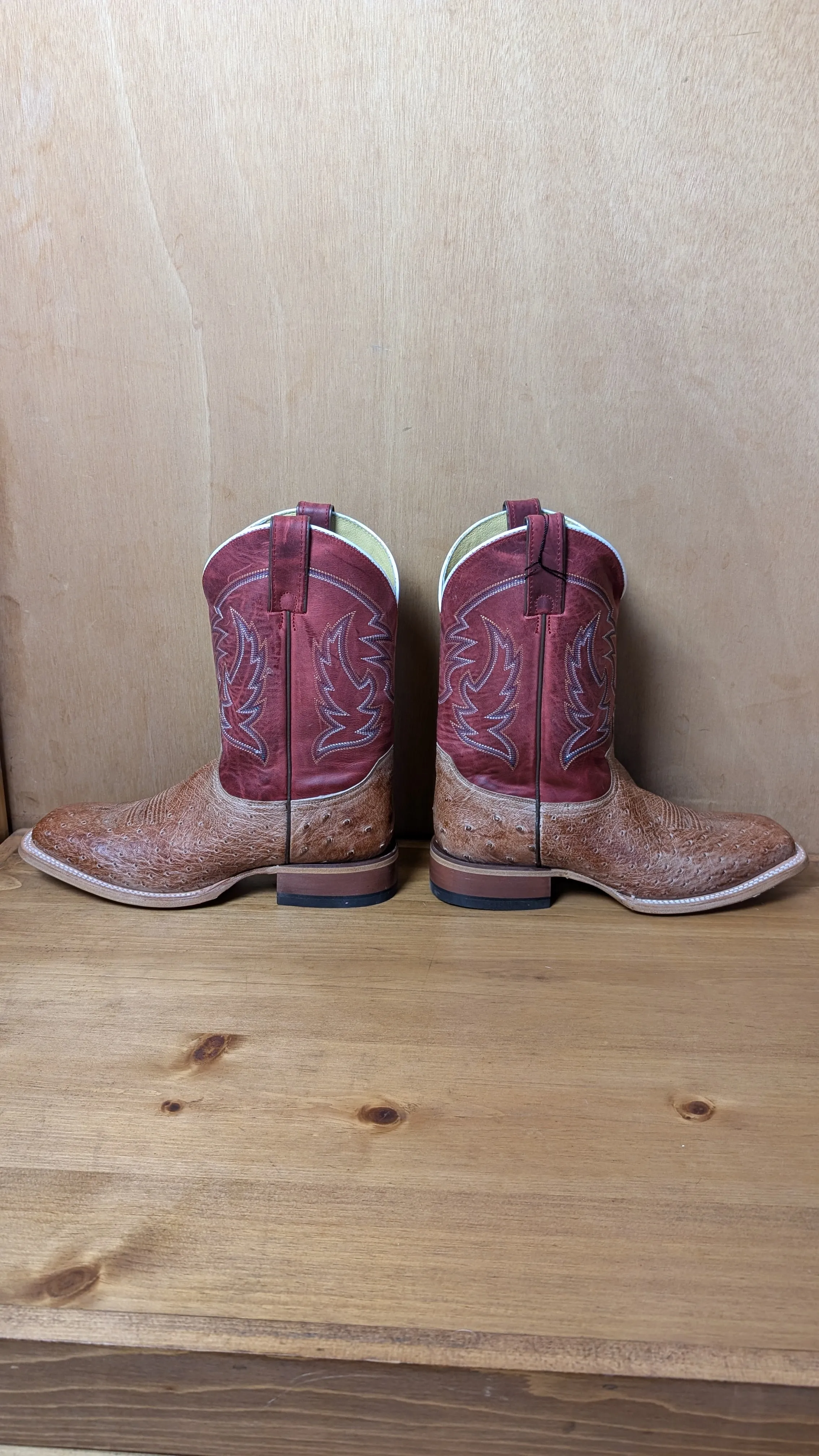Justin Mclane Smooth Ostrich mens boots size 11D