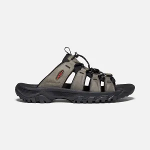 Keen Men's Targhee III Open Toe Slide Sandals- Grey/ Black