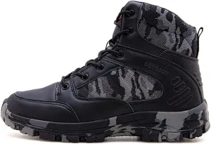 KEHAIOO Men Outdoor Military Hiking Shoes, Desert Tactical Army Shoes, Breathable Hunting Climbing Sport Work Shoes