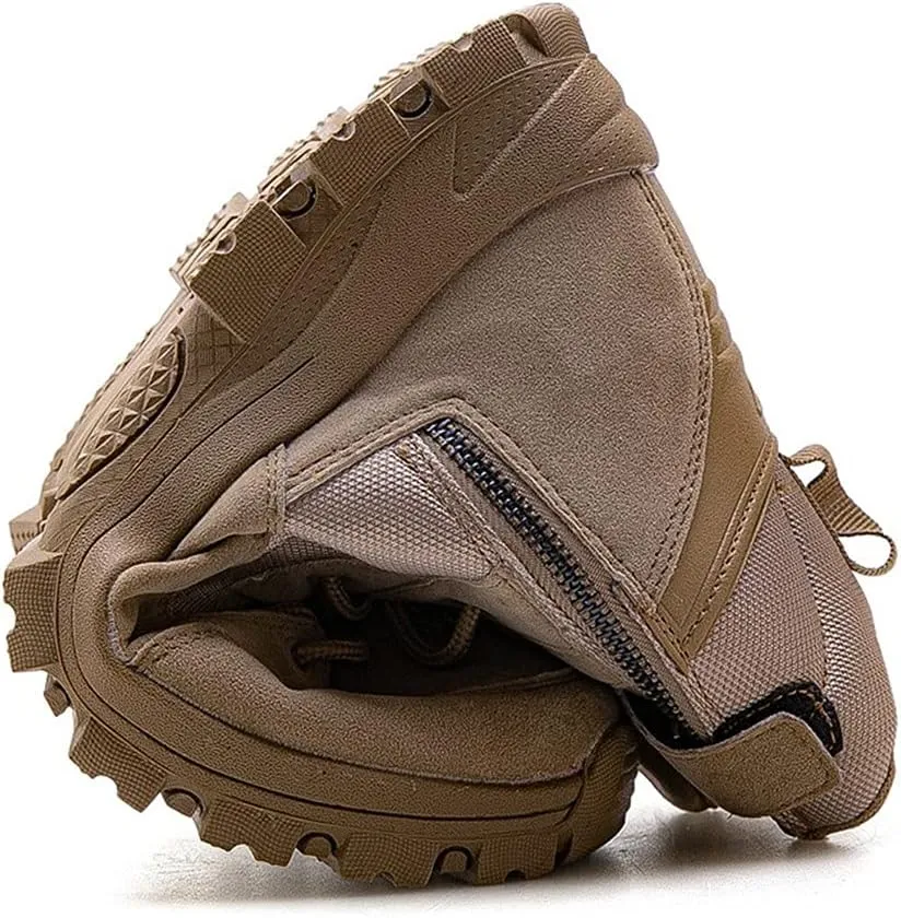 KEHAIOO Men Outdoor Military Hiking Shoes, Desert Tactical Army Shoes, Breathable Hunting Climbing Sport Work Shoes