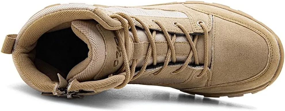 KEHAIOO Men Outdoor Military Hiking Shoes, Desert Tactical Army Shoes, Breathable Hunting Climbing Sport Work Shoes