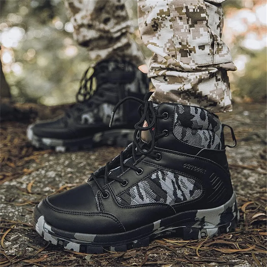 KEHAIOO Men Outdoor Military Hiking Shoes, Desert Tactical Army Shoes, Breathable Hunting Climbing Sport Work Shoes