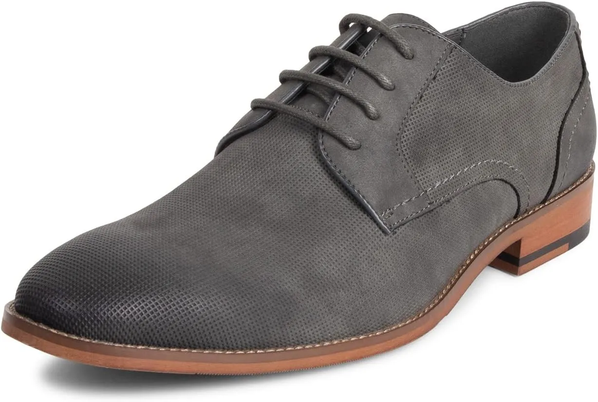 Kenneth Cole Men's Single Monk Strap Loafer Unlisted Dress Shoes Cheer Buck Classic Cap-Toe Lace-Up Memory Foam Insole