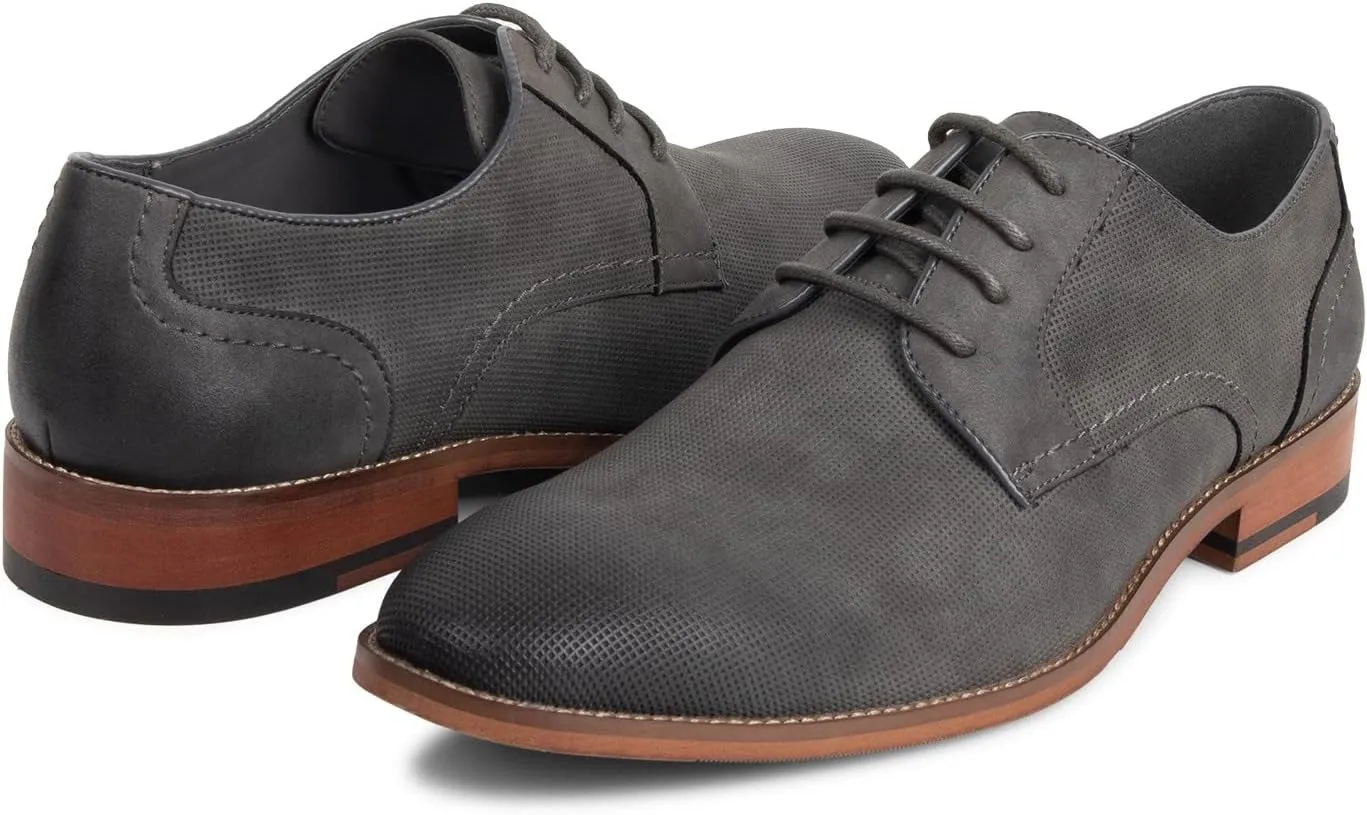 Kenneth Cole Men's Single Monk Strap Loafer Unlisted Dress Shoes Cheer Buck Classic Cap-Toe Lace-Up Memory Foam Insole