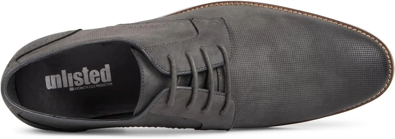Kenneth Cole Men's Single Monk Strap Loafer Unlisted Dress Shoes Cheer Buck Classic Cap-Toe Lace-Up Memory Foam Insole
