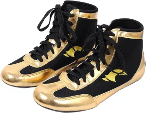 Kids Boys Girls High Top Boxing Shoes Wrestling Training Wrestling Shoes Long Boots Competition Training House