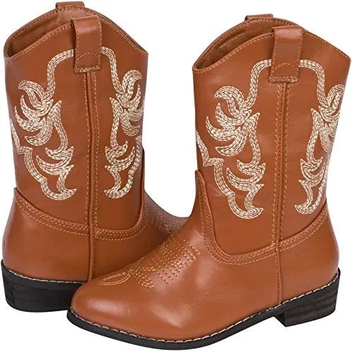 Kids Cowboy Boots Girl and Boy Horseback Riding Boots