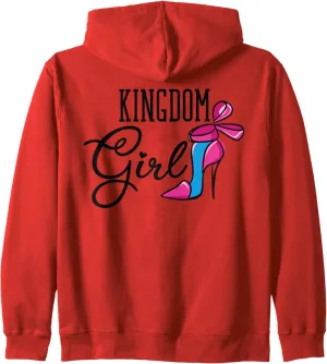 Kingdom Girl with High Heels Zip Hoodie