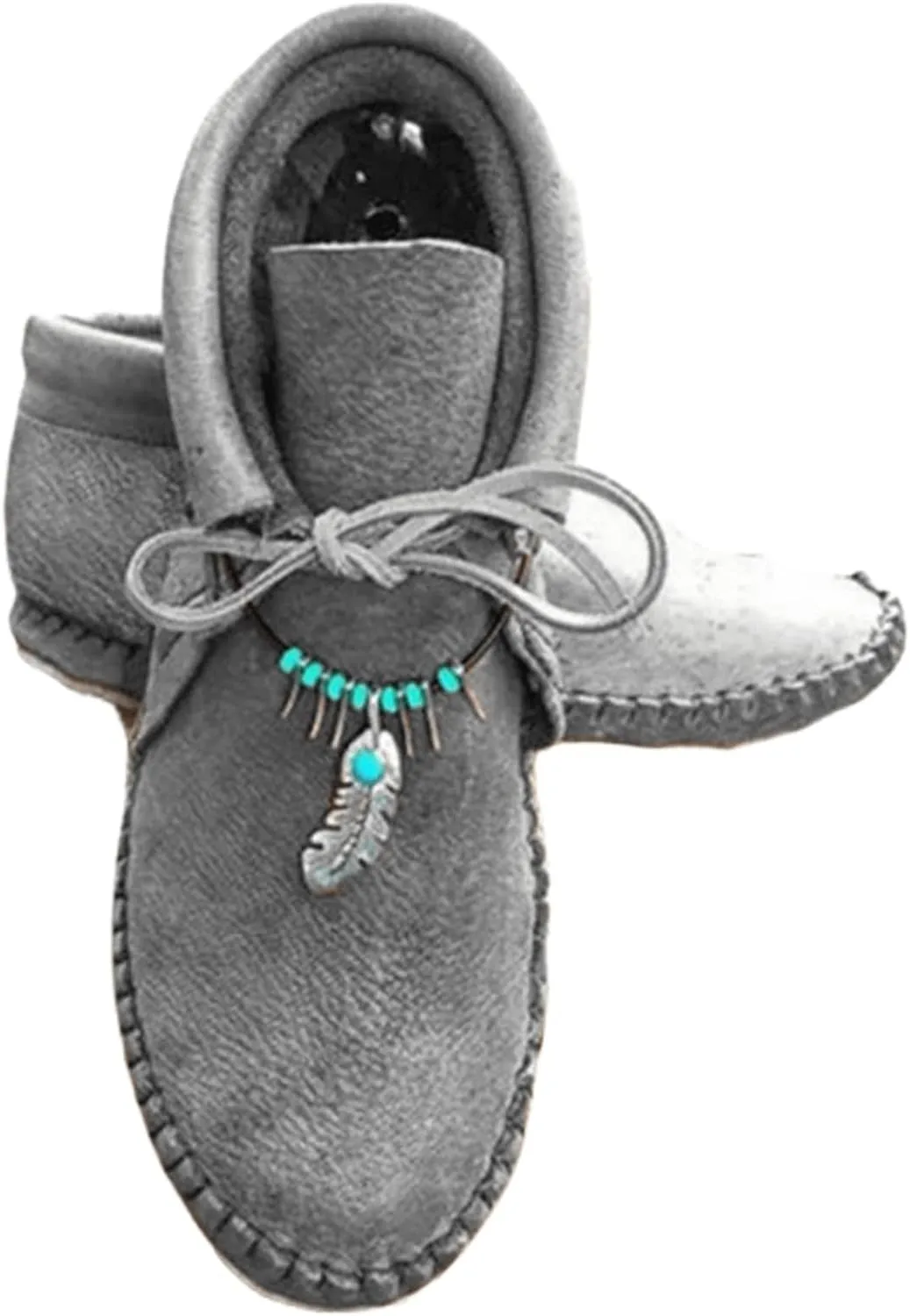 Ladmiple Boots For Women Ankle Booties Flat Cowgirl Cowboy Western Short Boots Fashion Casual High Top Walking Shoes