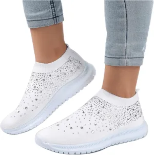 Ladmiple Walking Sneakers For Women Wide Width Slip On Running Shoes Gym Workout Tennis Shoes Fashion Athletic Sneakers