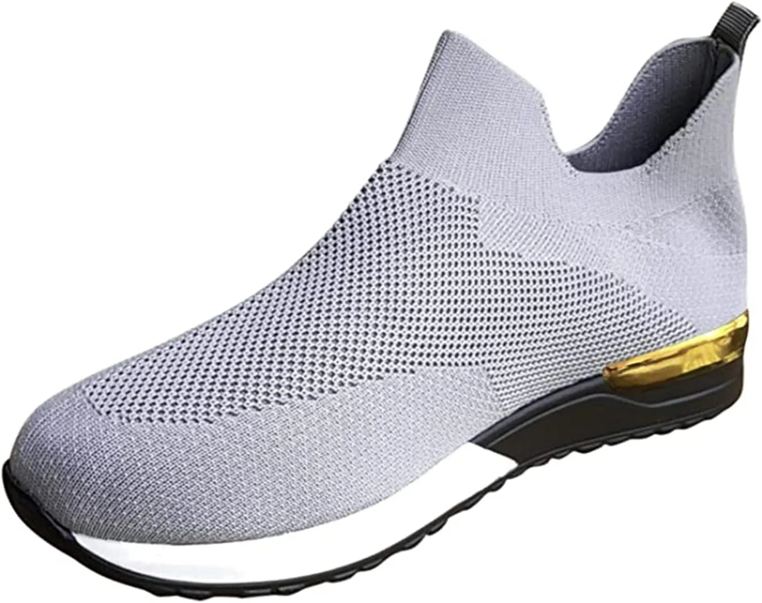 Ladmiple Walking Sneakers For Women Wide Width Slip On Running Shoes Non Slip Gym Workout Tennis Fashion Mesh Sneakers