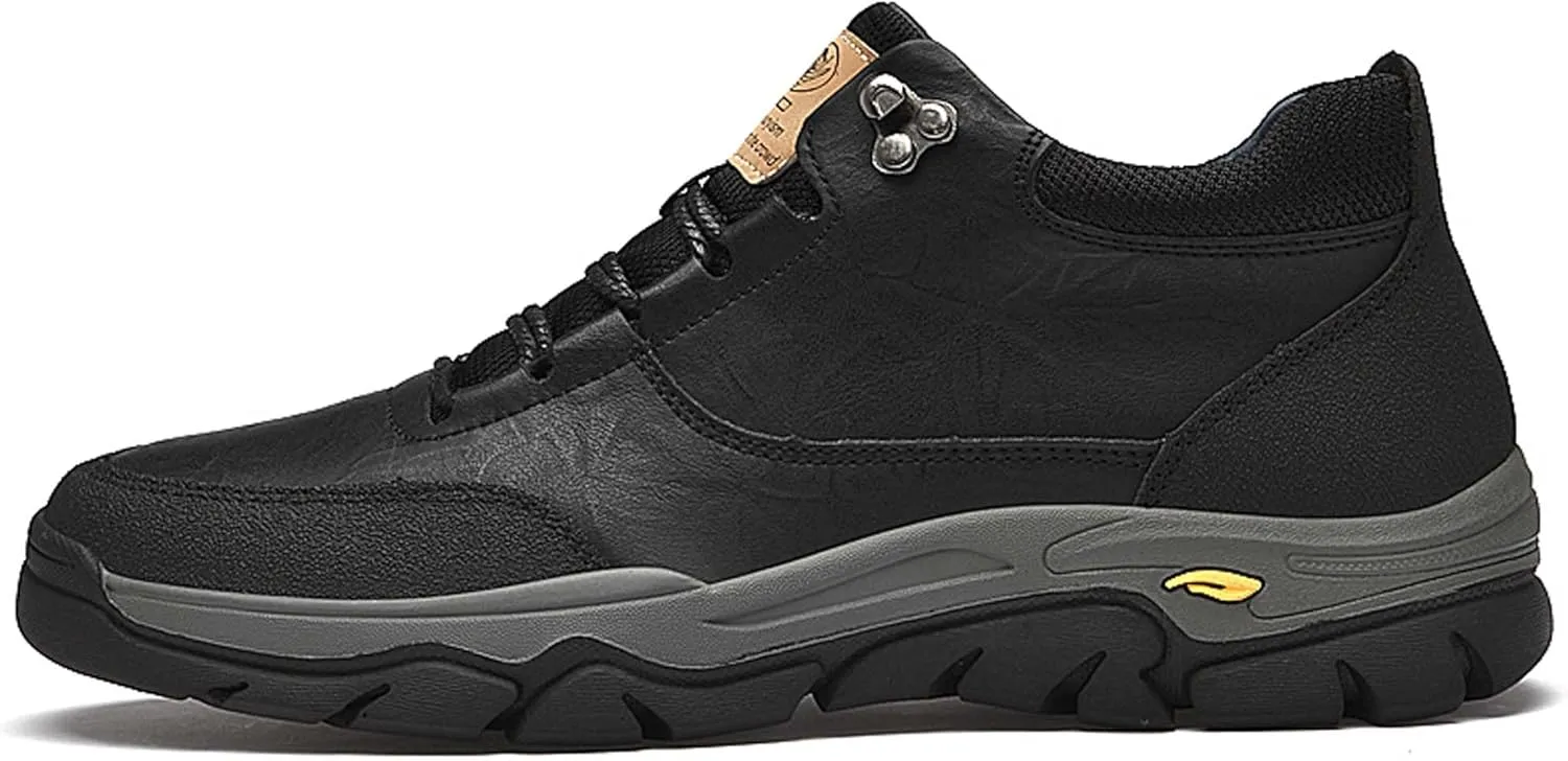 Large Men's Casual high top Leather Shoes, Running Shoes, Outdoor Hiking Shoes