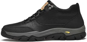 Large Men's Casual high top Leather Shoes, Running Shoes, Outdoor Hiking Shoes