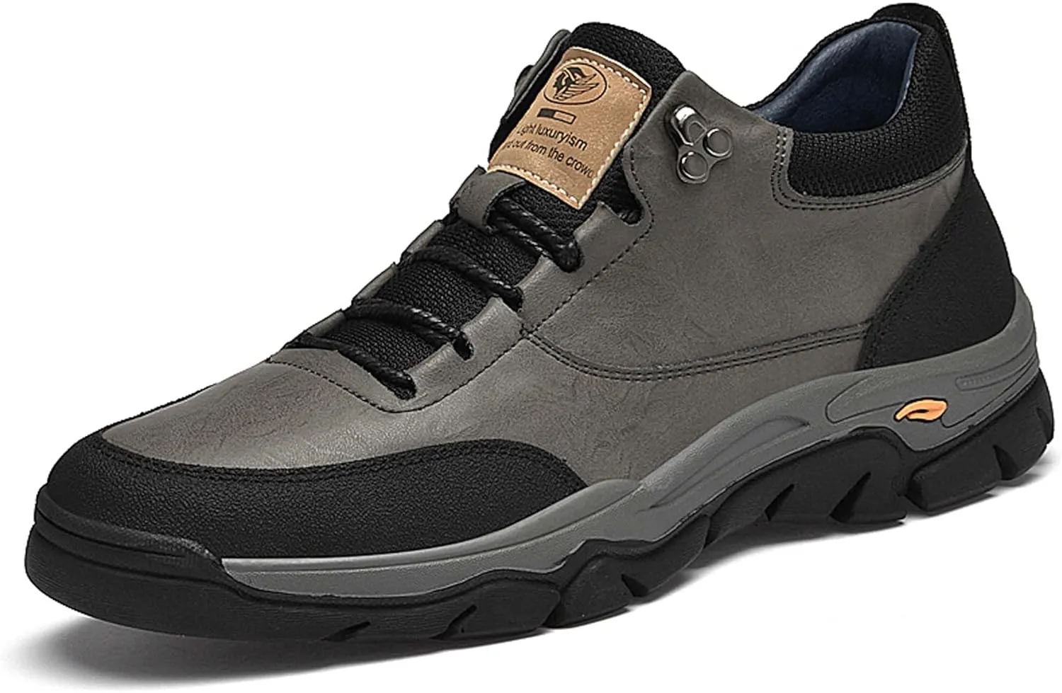 Large Men's Casual high top Leather Shoes, Running Shoes, Outdoor Hiking Shoes