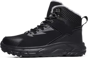 Leather and Cotton Shoes, Plus Size Outdoor Hiking Shoes, Men's Snow Boots