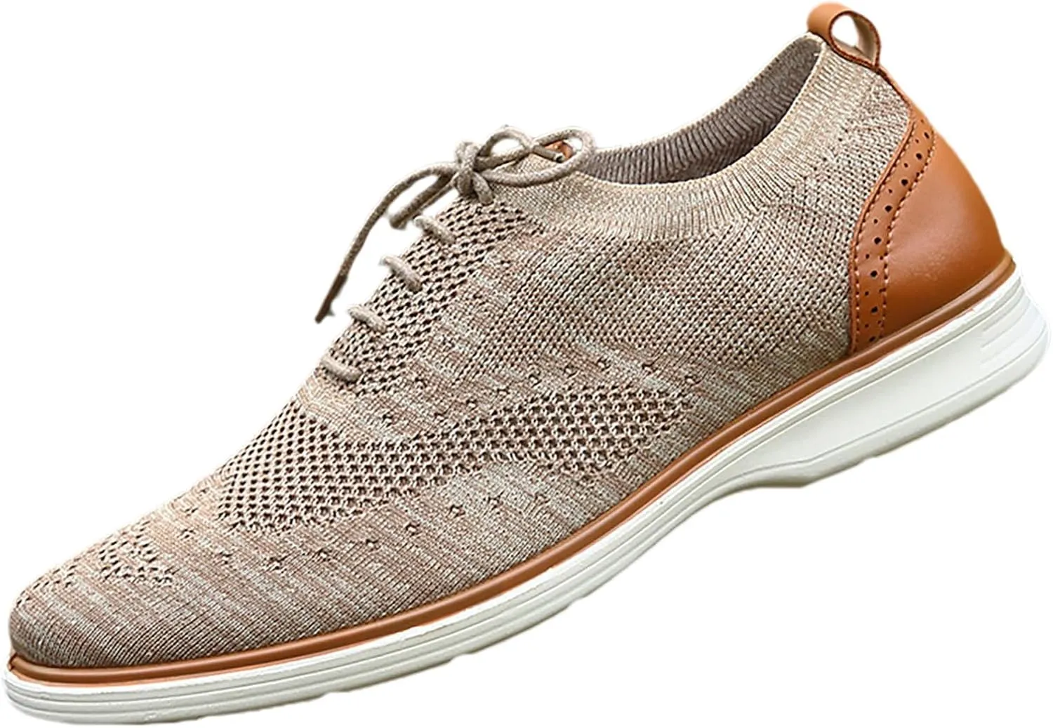 Leisure Men Four Seasons Mesh Non Slip Flat Round Toe Breathable Lace Up Lazy Leisure Shoes Foams Shoes Men