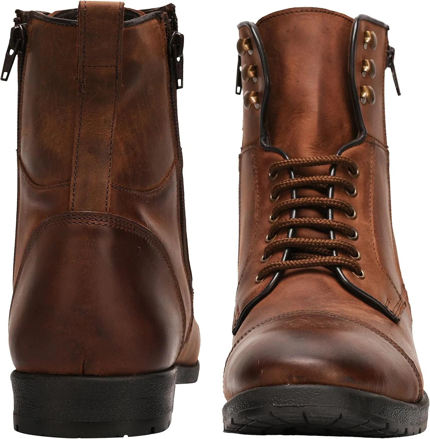 LIBERTYZENO Mens Genuine Leather Ankle Length Hiking Desert Boot Shoes