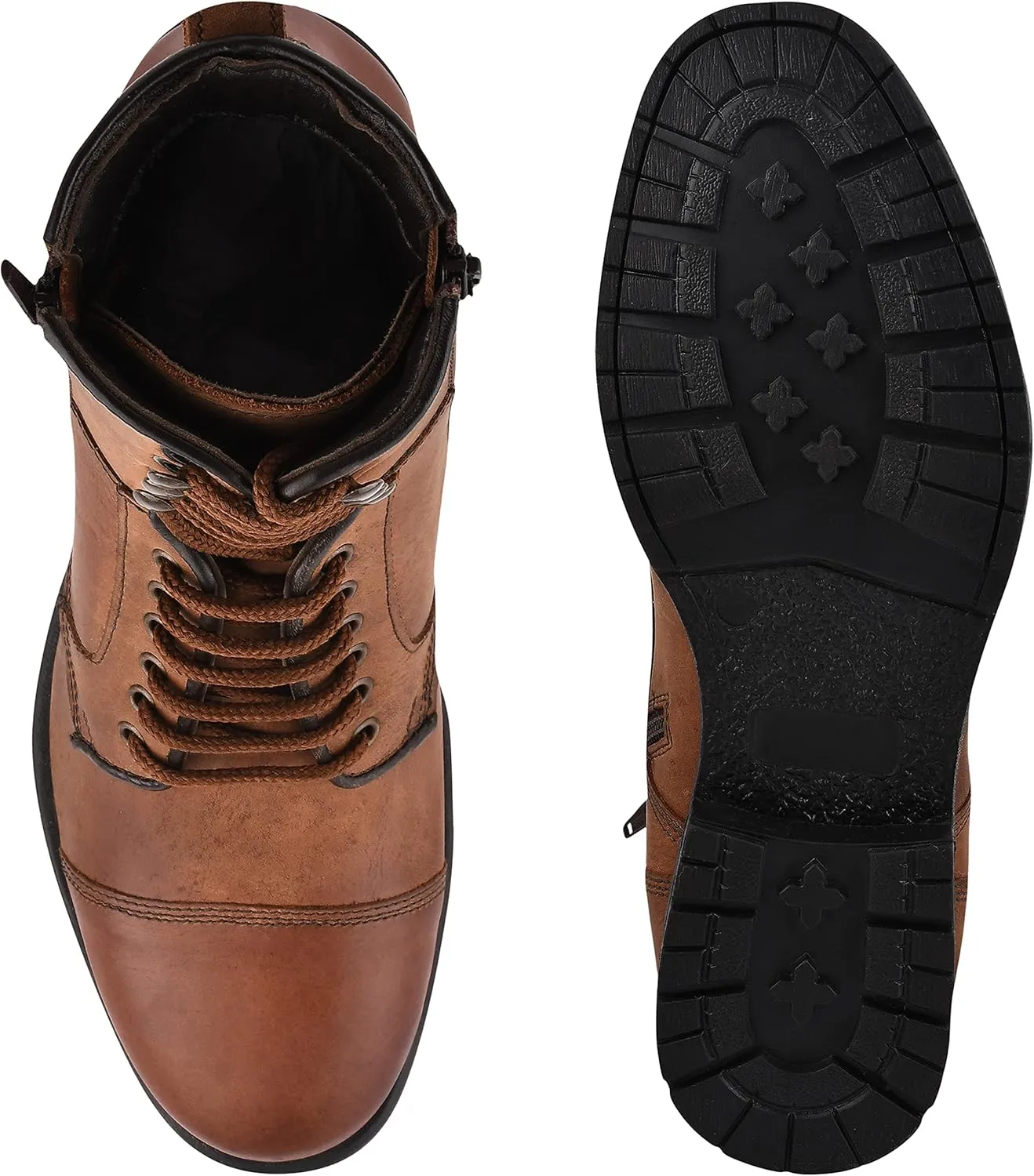 LIBERTYZENO Mens Genuine Leather Ankle Length Hiking Desert Boot Shoes