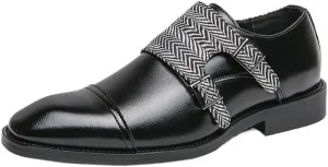 Luxury Men's Loafers Genuine Leather Slip-On Monk Strap Two-Tone Casual Dress Shoes for Business Office & Weddings