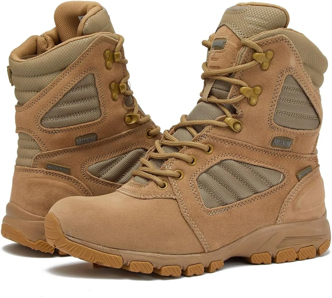 MAGNUM - Men's Waterproof Tactical Boots, Mens Military Hiking Boots, Breathable Light Weight Work Boots for Men