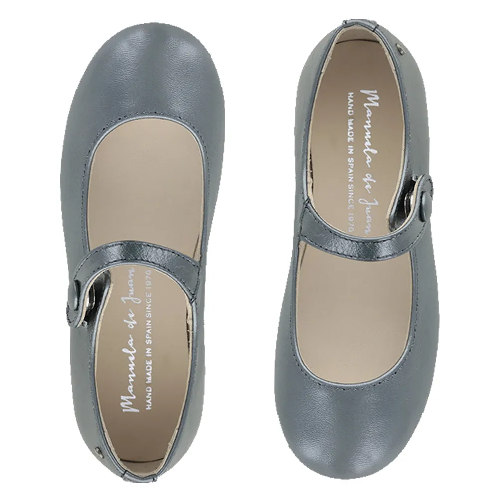 Manuela de Juan Girl's Mimi Mary Jane, Preto Eclat