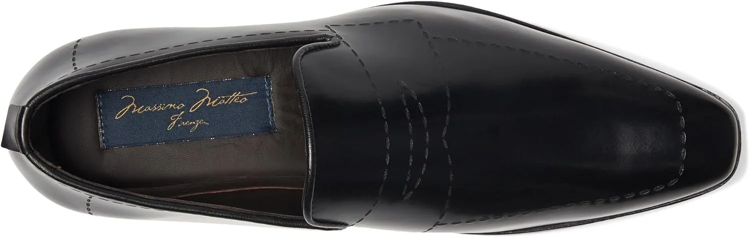 Massimo Matteo Men's Stitched Penny Loafers