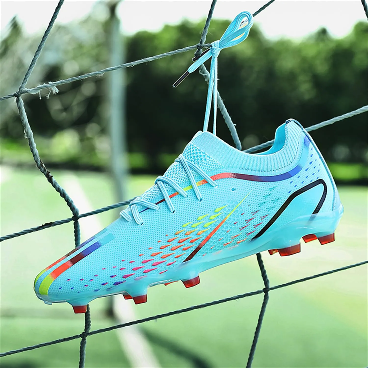 MDPCX Men's and Women's Football Shoes Non-Slip Shoes Professional high-top Breathable Non-Slip Sports Football Shoes Outdoor Indoor TF/AG