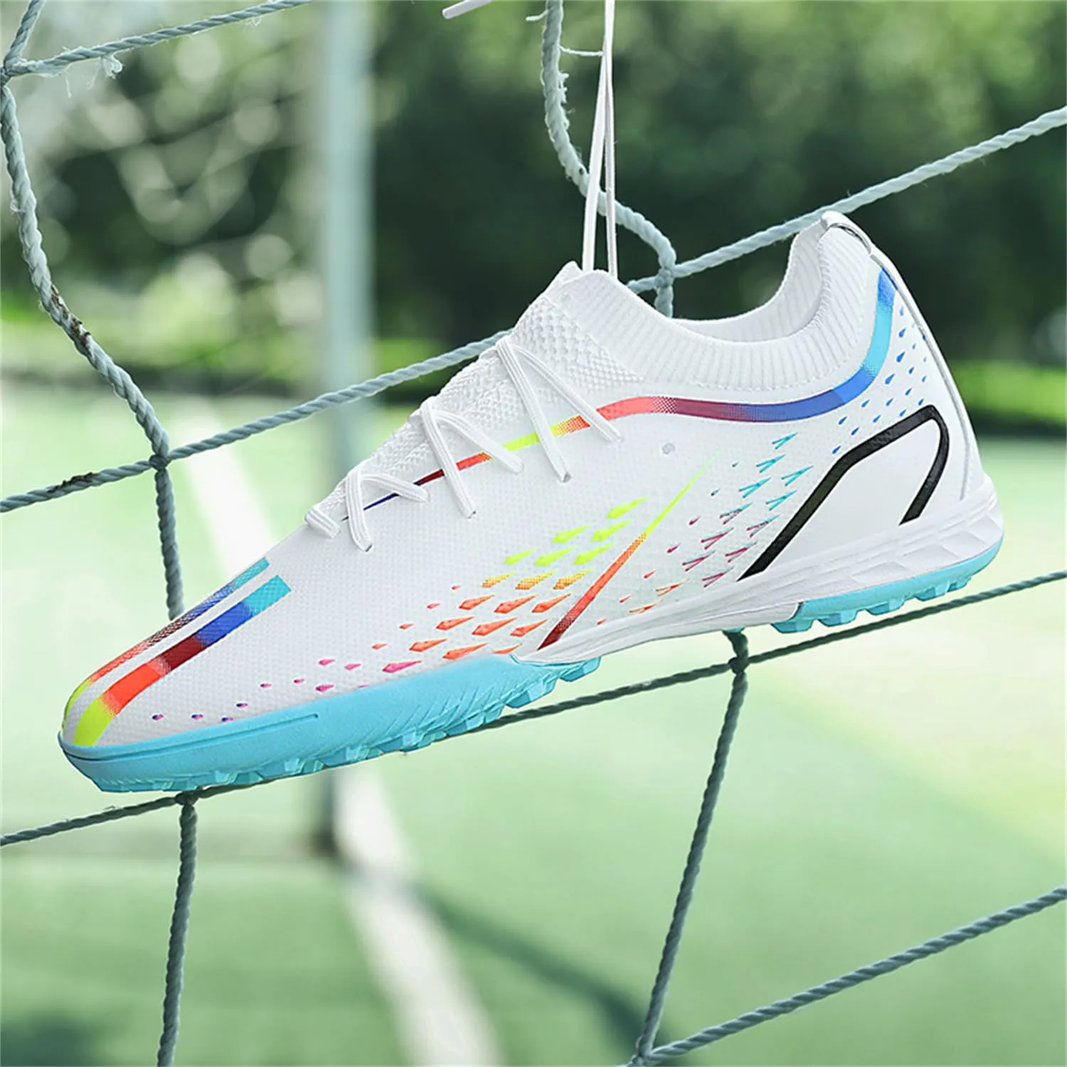 MDPCX Men's and Women's Football Shoes Non-Slip Shoes Professional high-top Breathable Non-Slip Sports Football Shoes Outdoor Indoor TF/AG