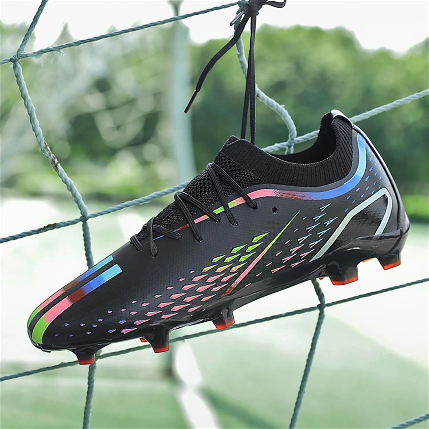 MDPCX Men's and Women's Football Shoes Non-Slip Shoes Professional high-top Breathable Non-Slip Sports Football Shoes Outdoor Indoor TF/AG