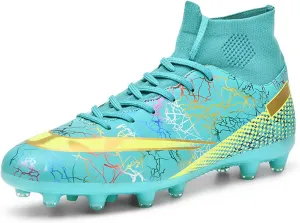MDPCX Men's and Women's Football Shoes Non-Slip Shoes Professional high-top Breathable Non-Slip Sports Football Shoes Outdoor Indoor TF/AG