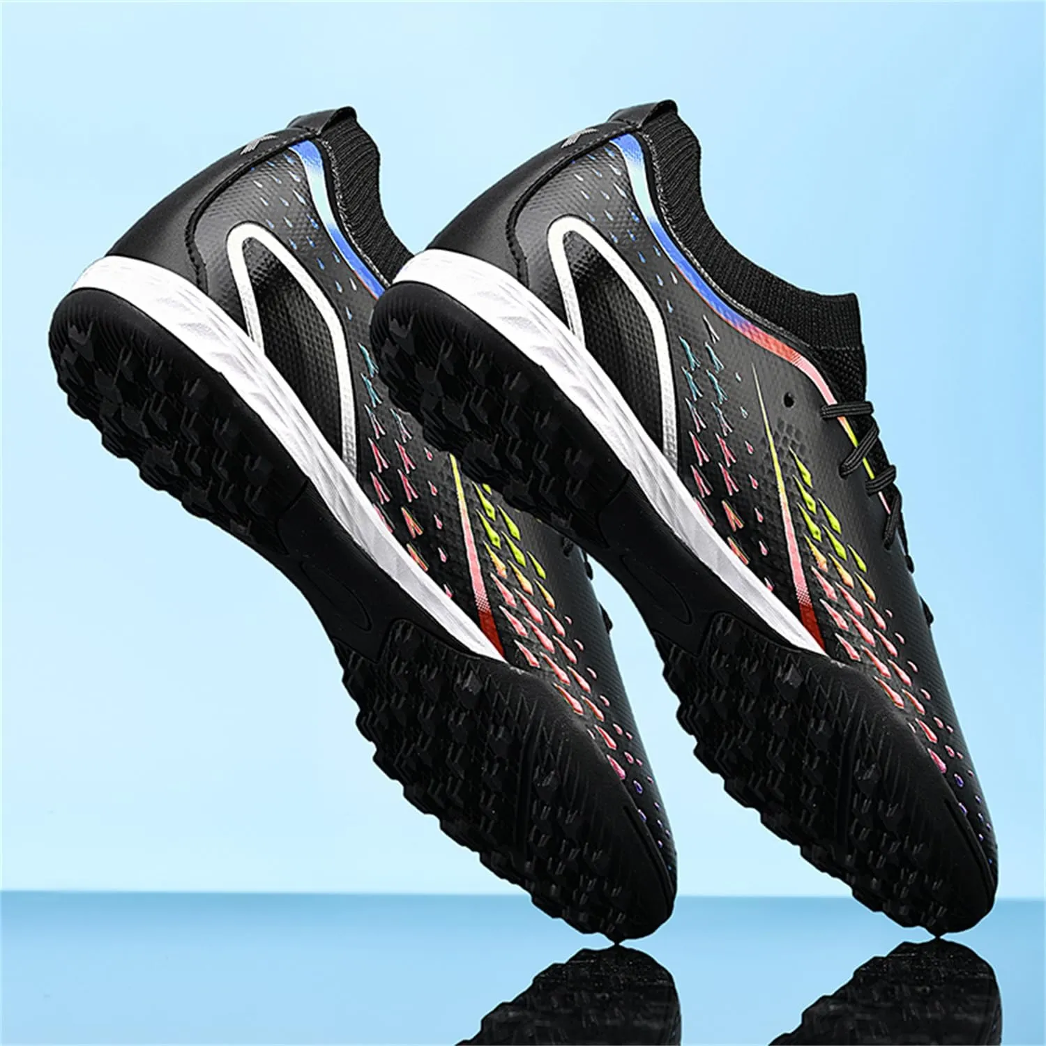MDPCX Men's and Women's Football Shoes Non-Slip Shoes Professional high-top Breathable Non-Slip Sports Football Shoes Outdoor Indoor TF/AG