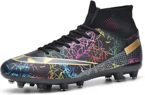 MDPCX Men's and Women's Football Shoes Non-Slip Shoes Professional high-top Breathable Non-Slip Sports Football Shoes Outdoor Indoor TF/AG