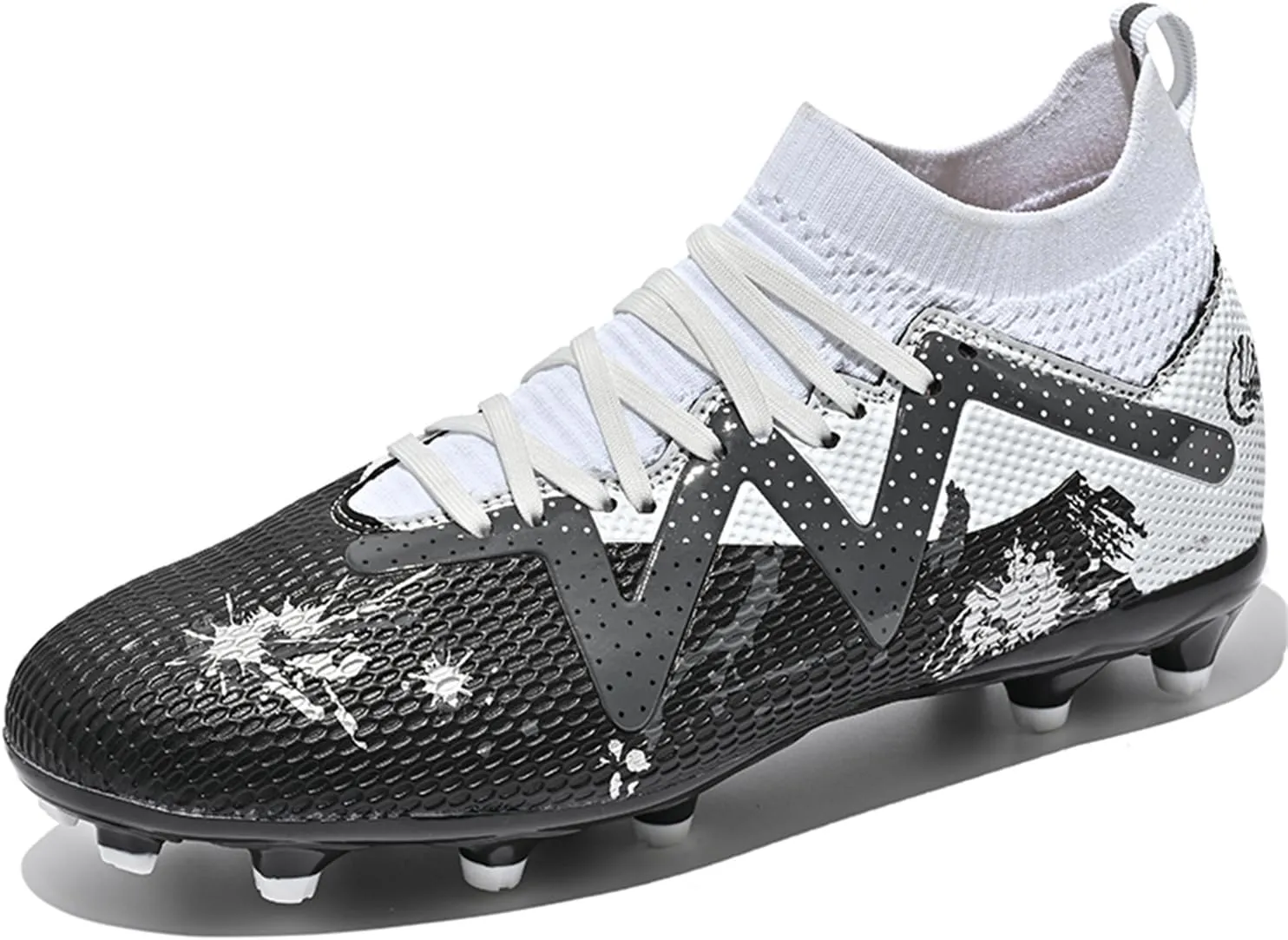MDPCX Men's and Women's Football Shoes Non-Slip Shoes Professional high-top Breathable Non-Slip Sports Football Shoes Outdoor Indoor TF/AG