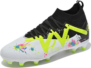 MDPCX Men's and Women's Football Shoes Non-Slip Shoes Professional high-top Breathable Non-Slip Sports Football Shoes Outdoor Indoor TF/AG