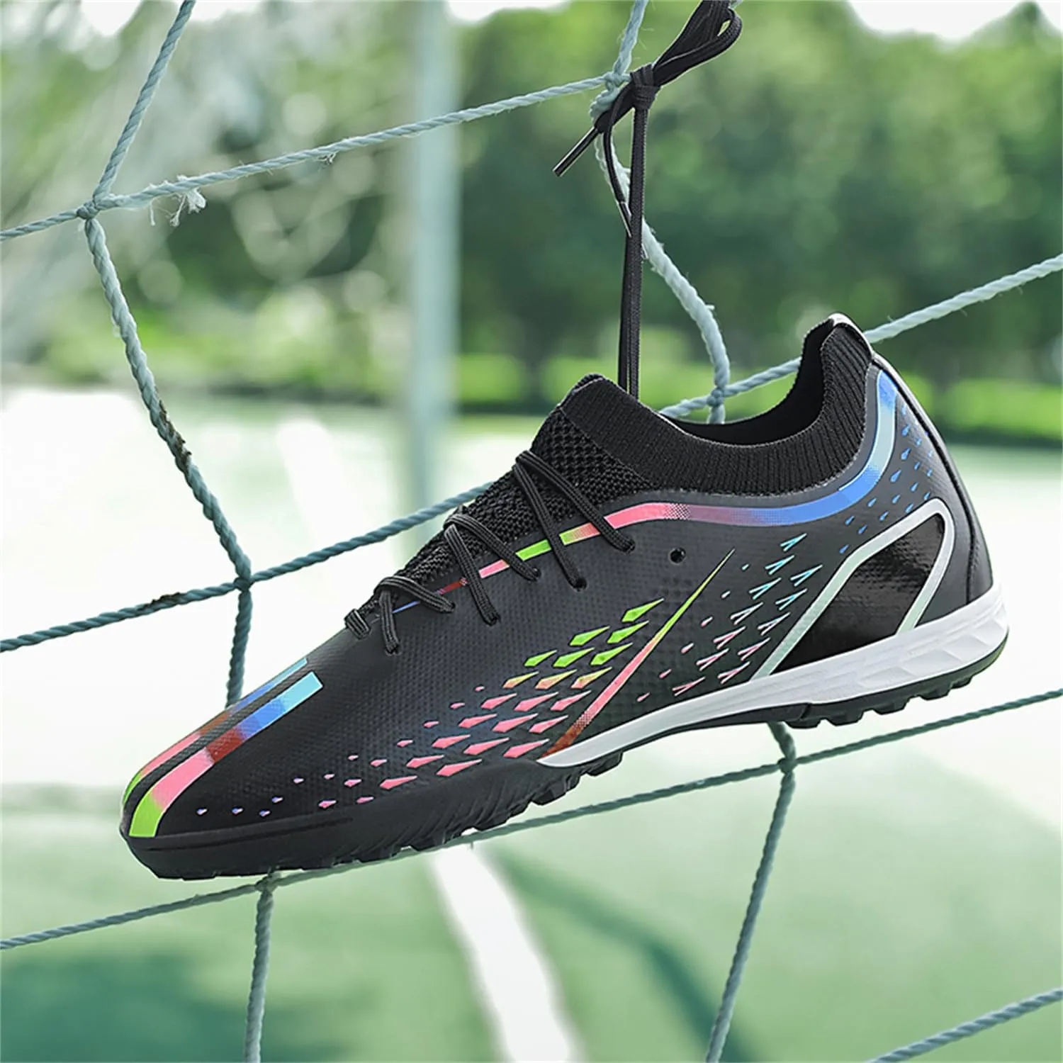 MDPCX Men's and Women's Football Shoes Non-Slip Shoes Professional high-top Breathable Non-Slip Sports Football Shoes Outdoor Indoor TF/AG